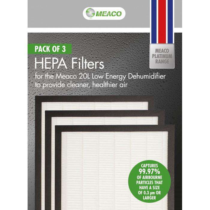 Meaco HEPA Filter for 20 Litre Platinum Dehumidifier - Pack of 3 - MEAHEPA20, Image 4 of 5