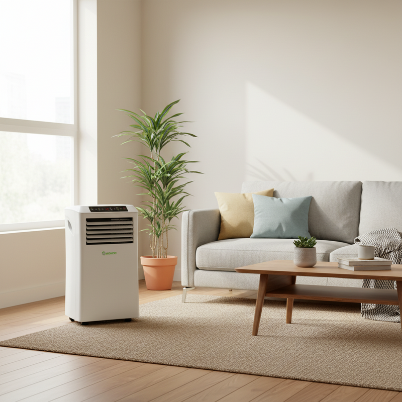 MeacoCool MC Series 10000 BTU Portable Air Conditioner With Cooling & Heating - White - MC10000CH, Image 2 of 12