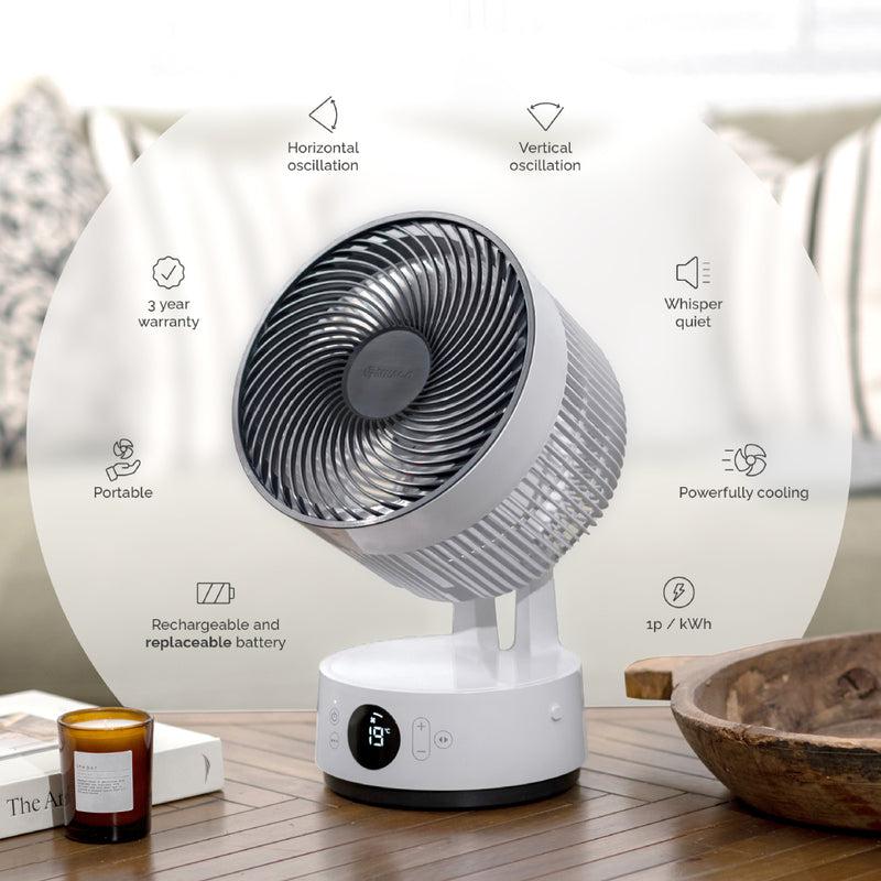 MeacoFan Sefte® 8 Inch Portable Battery Air Circulator - SEFTE8DS, Image 10 of 12